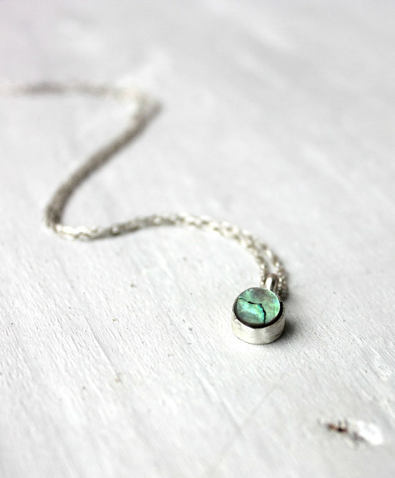 Sterling Silver Necklace - Abalone Shell Necklace - Sterling Silver Jewelry Handmade, Unique Gifts